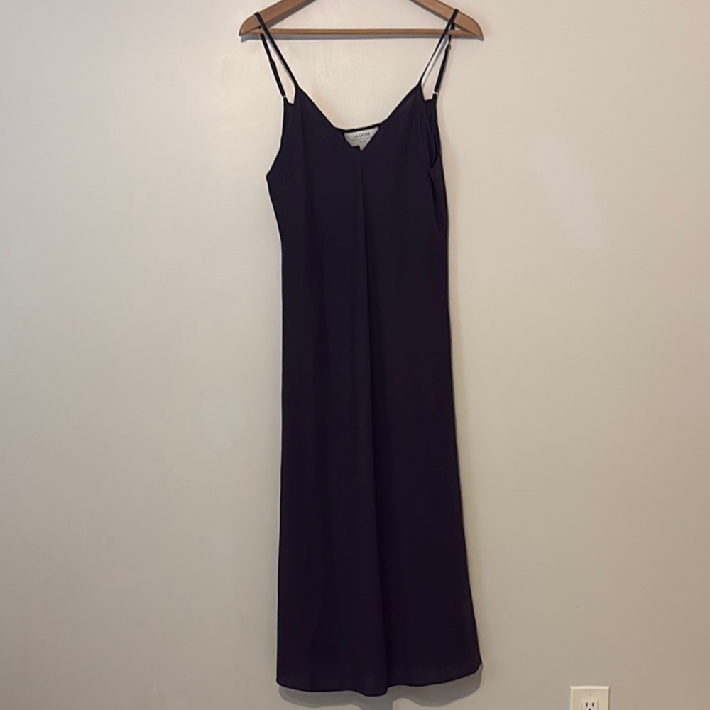 La Ligne Floral Print Maxi Dress in Navy and Blue - Picture 9 of 14